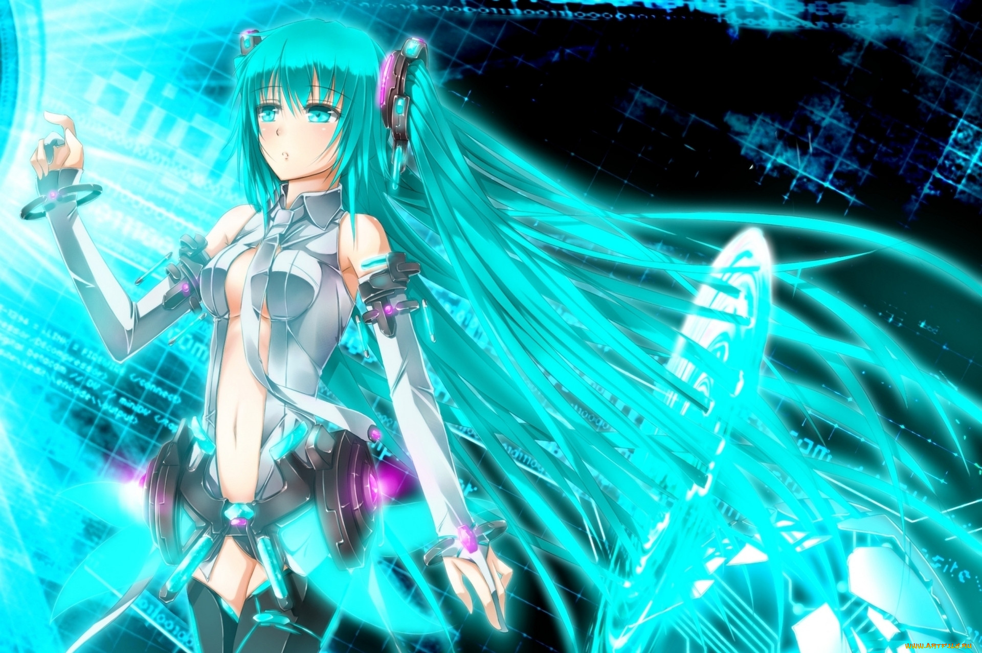 vocaloid, , , swordsouls, , miku, append, , 